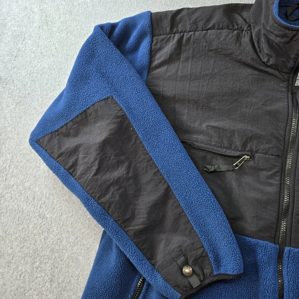 The North Face Jacket Mens XL Blue Windbreaker Fleece Lined Full Zip Pockets